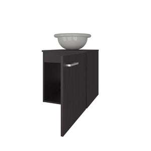 English Elm Wengue Floating Bathroom Vanity With Integrated Sink – Modern Elegance For Small Spaces & Storage B062P303923-GIGA