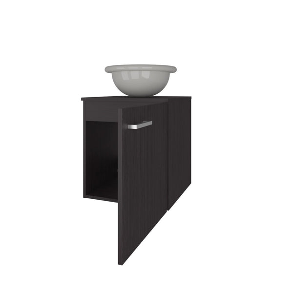 English Elm Wengue Floating Bathroom Vanity With Integrated Sink – Modern Elegance For Small Spaces & Storage B062P303923-GIGA