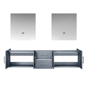 English Elm Dark Grey Double Bath Vanity Set With 30 In. Led Mirrors - Modern Design, Ample Storage & Easy Install B2731S00553