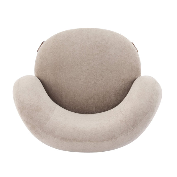 English Elm Christopher Knight Home® - Cozy Wingback Armchair with Plush Bouclé Upholstery, Solid Wood Legs, Ergonomic Support, Timeless Style Light Brown 33.5 L x 25.5 W x 21.5 H N776P298155W