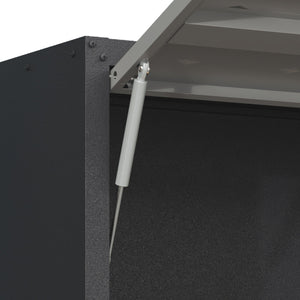 English Elm Heavy Duty Wall Mounted Steel Cabinet Locking Lift Door Garage Workshop Storage Black+ Gray T2398P236483