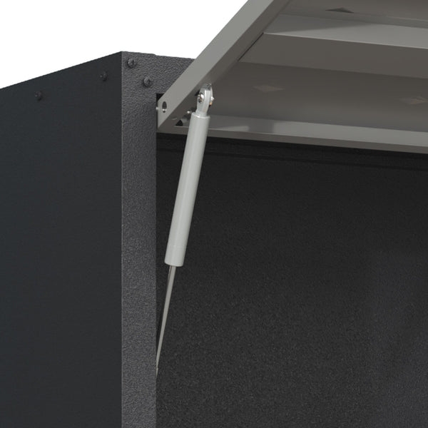 English Elm Heavy Duty Wall Mounted Steel Cabinet Locking Lift Door Garage Workshop Storage Black+ Gray T2398P236483