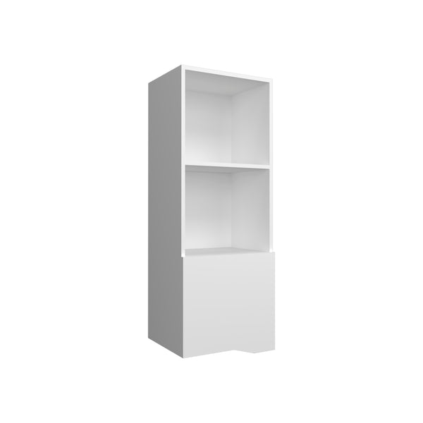 English Elm Obregon Tall 43" One-Door Wall Cabinet with Two Open Shelves — Space-Saving Medicine Storage Solution White 44 L x 16 W x 3 H B070P234340