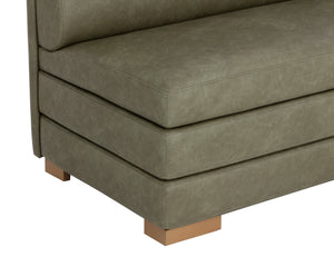 Sunpan RADCLIFF Modern Banquette in Ivanhoe Pine - Stylish, Durable Seating for Contemporary Interiors 112633