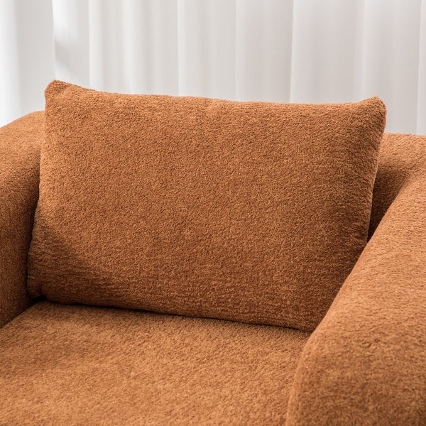 English Elm 40" Chenille Cloud Floor Chair Convertible Sleeper Sofa Lounge for Dorm Apartment Bedroom Orange W3118P388896