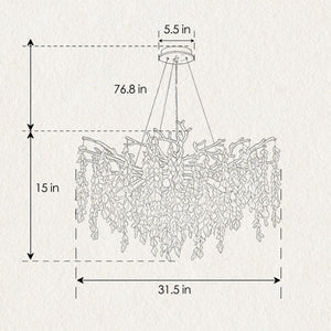 English Elm 10-light Gold Rectangular Chandelier Seeded Glass Globe Fixture for Dining Room W5008P466528