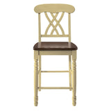 Oak Buttermilk Cross Back Counter Stools, Set of 2 - Stylish & Comfortable Seating