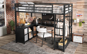 English Elm Twin House Bunk Bed with Slide Storage Stairs and Safety Rails for Kids Rooms W1580S00369