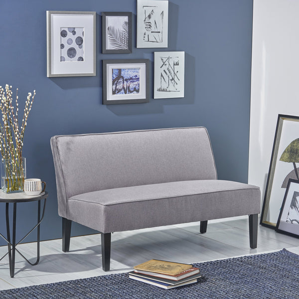 English Elm Christopher Knight Home® - Loveseat - Stylish Grey Upholstered Loveseat With Birch Legs For Cozy Comfort & Contemporary Charm 57659.00GRY