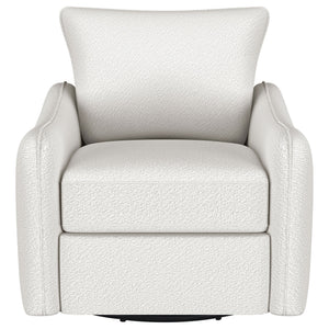 English Elm Nikko Upholstered Swivel Glider Chair in Vanilla — Cozy Farmhouse Comfort, Smooth 360° Motion, Plush Seating B062P353405