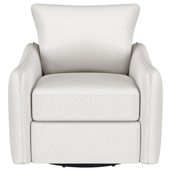 English Elm Nikko Upholstered Swivel Glider Chair in Vanilla — Cozy Farmhouse Comfort, Smooth 360° Motion, Plush Seating B062P353405
