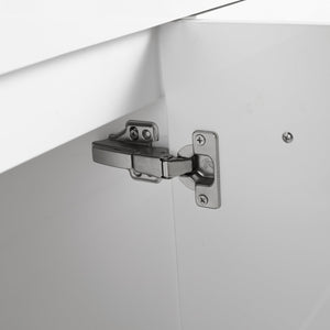 English Elm 60 Inch Wall-Mounted Bathroom Vanity With Double Resin Sink, Modern Design For Space-Saving Style W999S00252
