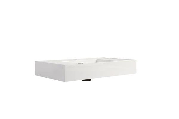 English Elm 30 Resin Gel-Coated Bathroom Basin Vanity Top, 30" White Durable Scratch-Resistant Modern Design W1972P186772