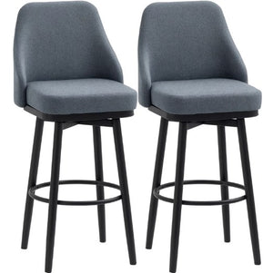 English Elm Nordic Swivel Barstools Set of 2 Foam Padded Counter Height Kitchen Island Seating T3971P428704