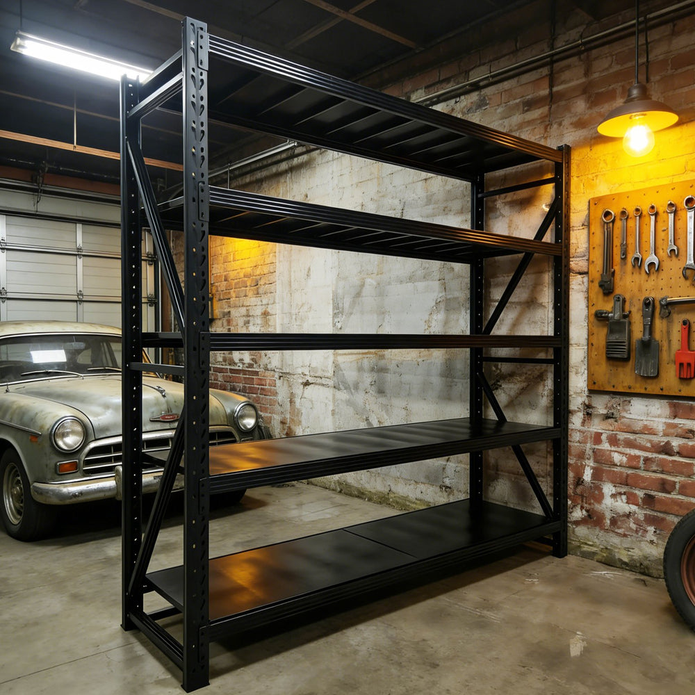 English Elm Five-tier Adjustable Metal Shelving Unit for Garage Warehouse and Basement Storage W3752S00027