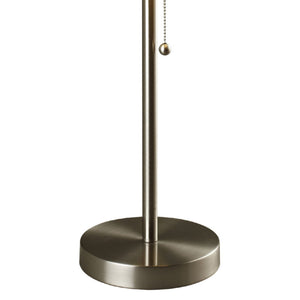 English Elm 33" Tall Metal Table Lamp – Mid-Century Retro Style With Removable Grey And Green Fabric Shade B072116058