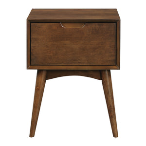 OSP Home Furnishings Copenhagen Accent Table w/Drawer Walnut
