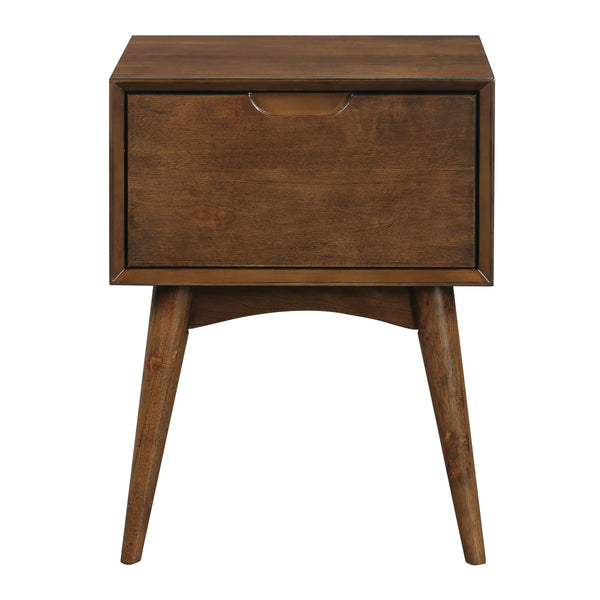 OSP Home Furnishings Copenhagen Accent Table w/Drawer Walnut