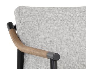 Sunpan Meadow Armchair - Stylish Comfort with 100% Polyester Fabric and Sturdy Iron Frame for Your Home Vault Fog