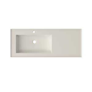English Elm Inner White Solid Surface Basin with Matte Black Exterior for Modern Bathrooms T3785P491209