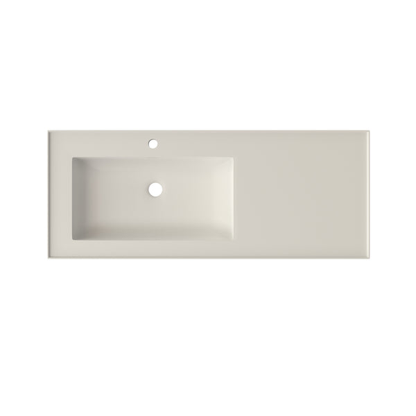 English Elm Inner White Solid Surface Basin with Matte Black Exterior for Modern Bathrooms T3785P491209