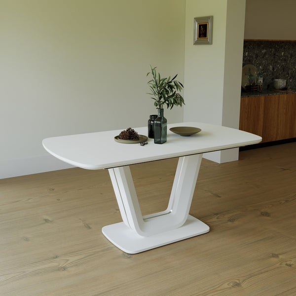 English Elm 62.4" Extendable Mdf Dining Table Mid-century Industrial Style with Bold X Metal Legs W2189S00825