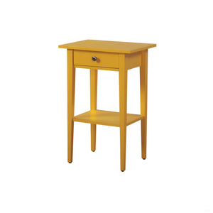 English Elm Contemporary Wenge Nightstand with Drawer and Sleek Modern Design, Durable Particleboard Storage Nightstand Yellow 4.13 L x 15.55 W x 33.07 H B078112071