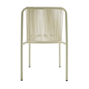 English Elm Christopher Knight Home® - Burgess Outdoor Stacking Dining Chair set of 4 — UV-Resistant PE Rattan with Iron Frame, Weatherproof Elegance White 26.8 L x 22 W x 21.3 H N776P307914W