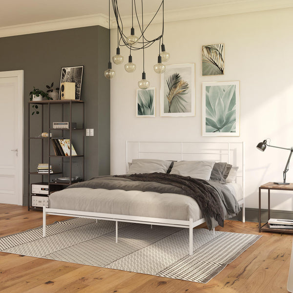 English Elm Praxis Metal Platform Bed Minimalist Steel Frame with Under Bed Storage Space B2733P444612