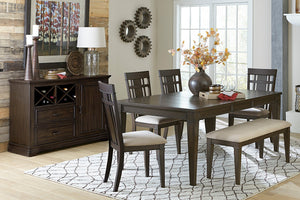 English Elm Dark Brown Oak Veneer Extendable Dining Table Arts and Crafts Style Seats Six B011P196946