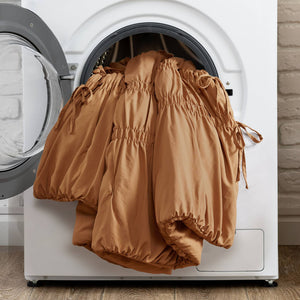 English Elm 2PCS Washed Microfiber Twin/Twin XL Comforter Set with Plush Poly Fill and Soft Standard Sham Pair Brown 16.73 L x 12.99 W x 7.87 H B035P341088