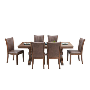English Elm Wooden Rubberwood Dining Chairs Set of 2 Open Back Upholstered Mid Century Kitchen Seats W2582P188342