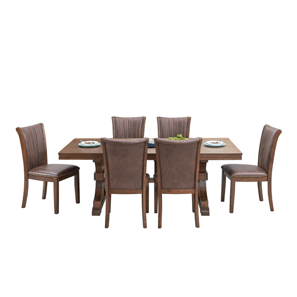 English Elm Wooden Rubberwood Dining Chairs Set of 2 Open Back Upholstered Mid Century Kitchen Seats W2582P188342
