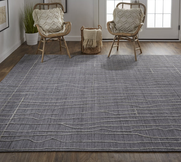Feizy Rugs Haverhill Hand-woven Viscose And Wool Rug With Geometric Design For Elegant Home Décor Styling Gray,Silver Viscose,Wool T07t8000chl000p00
