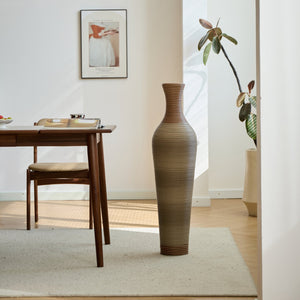 English Elm 39-Inch-Tall PVC Floor Vase Grey – 41" Elegant Modern Decorative Tall Freestanding Accent for Home W2796P193945