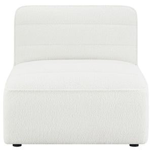 English Elm Bonnie Natural Faux Sheepskin Armless Chair - Modern, Cozy Accent For Stylish Living Spaces & Nooks B062P351440