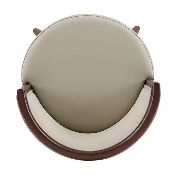 English Elm Evalyn Stone Leatherette Barstool — Stone Gray Upholstered Seat, Beech Wood Legs, Commercial Quality B365P398041