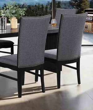 English Elm Modern 2pc Side Chair Set - Sleek Black Polyester Upholstery, Modern Minimalist Dining & Office Seating, Easy Assembly, 20"W x 24"D x 41"H B2741P406738
