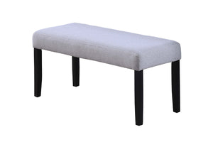 English Elm Contemporary Upholstered Dining Bench Charcoal Fabric 41" x16" Plush Seat Tapered Wooden Legs B011P367210