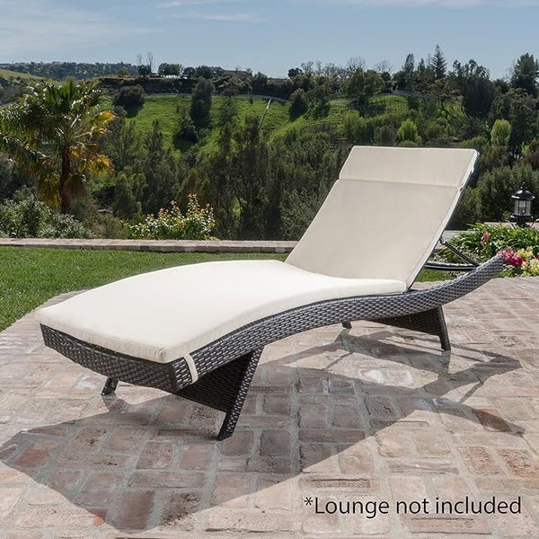 English Elm Christopher Knight Home® - 52005.00Cush Stylish Beige Outdoor Chaise Lounge Cushion For Comfort & Durability - Fits Most Loungers N775P230263A