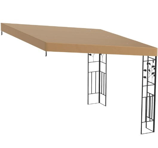 English Elm Convenient Wall Mounted Pergola Powder Coated Metal Frame Uv Resistant Outdoor Canopy T3971P427117