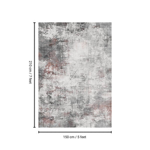 English Elm TOUCAN Washable 5'x7' Ivory Multi Area Rug — Low Pile, Non-Slip, Pet & Kid Friendly, Durable Decor B186P261397