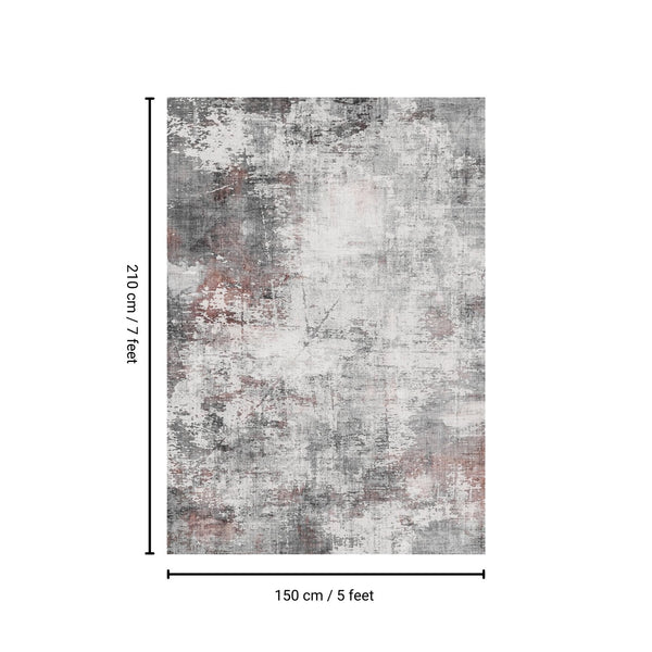 English Elm TOUCAN Washable 5'x7' Ivory Multi Area Rug — Low Pile, Non-Slip, Pet & Kid Friendly, Durable Decor B186P261397