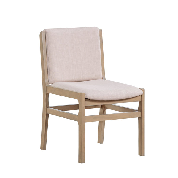 English Elm Christopher Knight Home® - Dining Chair Contemporary Upholstered Rubberwood Frame Set of 2 with Clean Lines and Cozy Seats () Light Natural N771P347927A