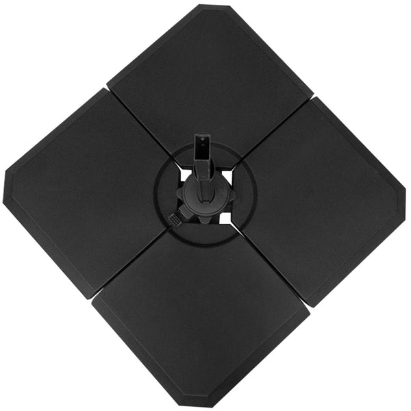 English Elm Outsunny 4-Piece Heavy Duty Cantilever Umbrella Base Weights - 264 Lb Capacity, Weatherproof Design W2225P200835-GIGA