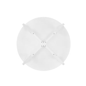 45" Simple Round Japandi Dining Table White KOCD6EWHVS Walker Edison