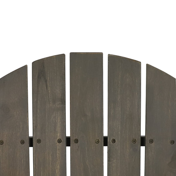 English Elm Christopher Knight Home® - BELLWOOD Adirondack Chair with Folding Design, Rustic Outdoor Wood Seat, Built-In Cup Holder Comfort Grey 37.75 L x 26.75 W x 8.5 H 68940.00GRY