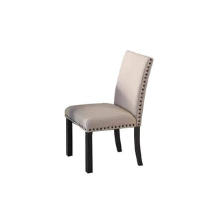 English Elm Upholstered Farmhouse Counter Chair Set of 2 with Linen Blend Fabric, Nailhead Trim and Wood Legs Natural 41 L x 14 W x 20 H B011P361873