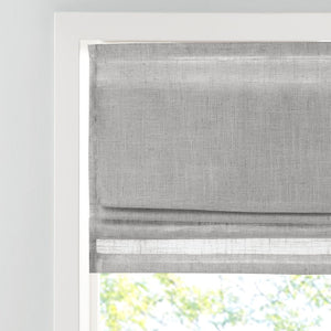 JLA Home Madison Park - Linen Textured Cordless Roman Shade — Light‑Filtering, OEKO‑TEX Safe, Easy Care, Child‑Safe Design 64 L x 34 W x 0.13H MP40-7976