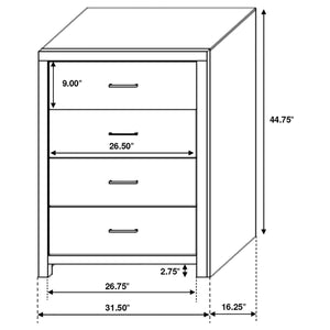 English Elm Geary Coastal-Inspired 5-Piece Bedroom Set With Slatted Headboard & Ample Storage Solutions B062S01002